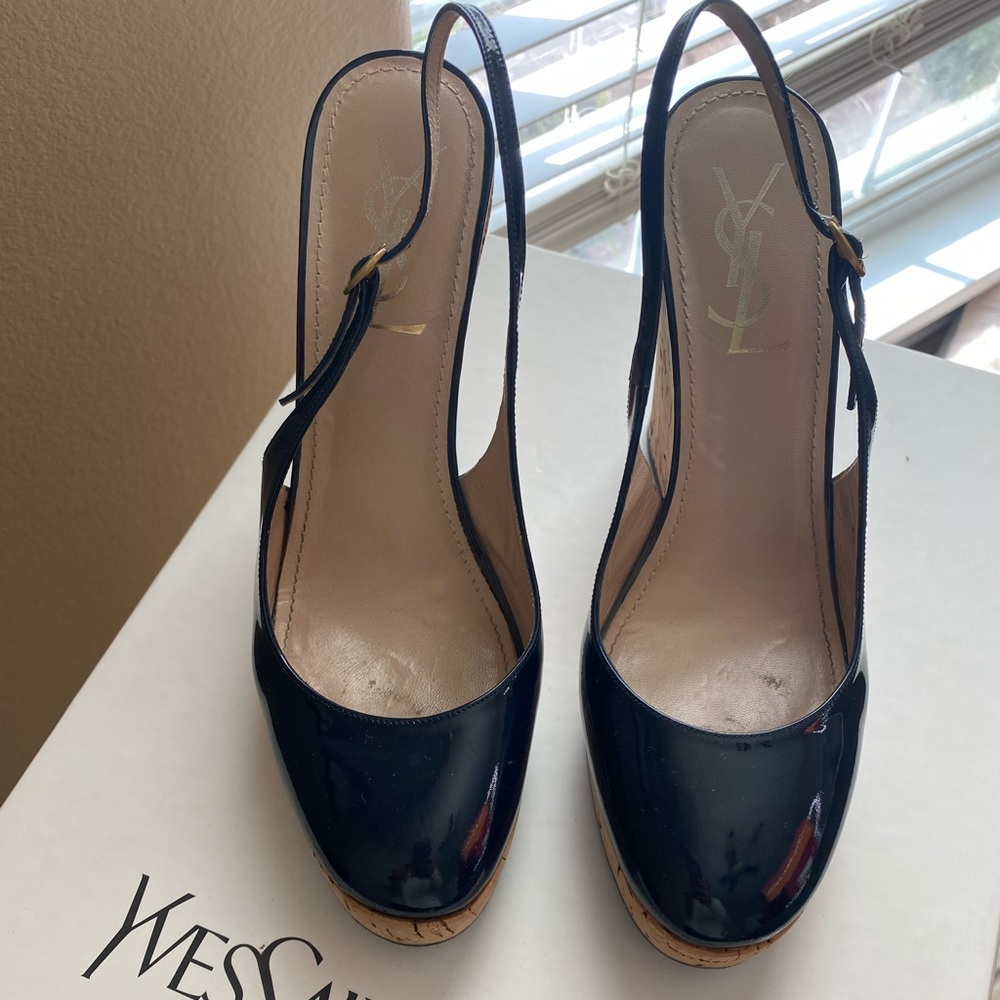 Yves Saint Laurent Wedge Sandals